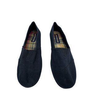 U.S. Polo Assn. Womens Slip-On Canvas Flat Shoes Sze 7.5 Navy Embroidered Casual
